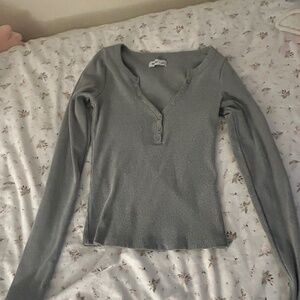 Hollister quarter buttoned long sleeve